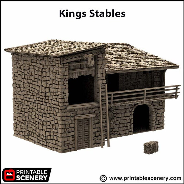 King Stables - King and Country, DnD, Pathfinder, 15mm, 28mm, 32mm, wargaming terrain, warhammer, scatter scenery D&D medieval