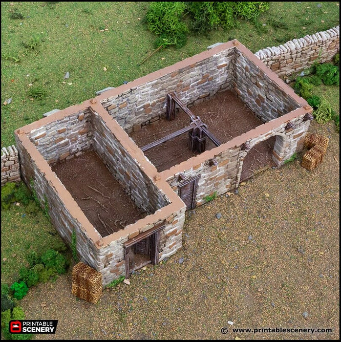 King Stables - King and Country, DnD, Pathfinder, 15mm, 28mm, 32mm, wargaming terrain, warhammer, scatter scenery D&D medieval