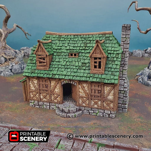 Perfectly Normal House - Shadowfey Ruins, DnD, Pathfinder 15mm, 28mm, 32mm, wargaming terrain, warhammer, scatter, building, medieval