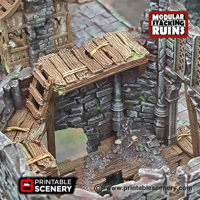 Tower of Insanity - Shadowfey Ruins, DnD, Pathfinder 15mm, 28mm, 32mm, wargaming scenery, warhammer, tabletop terrain, building