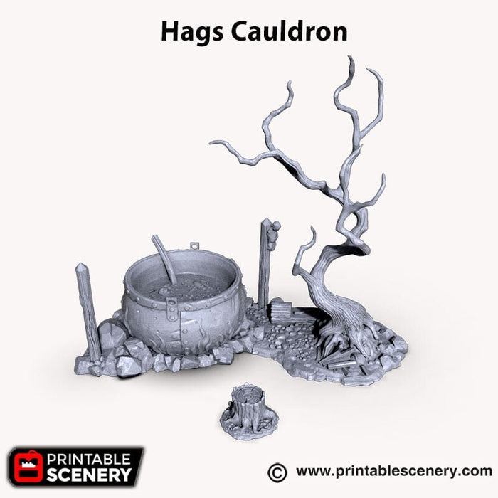 Hag's Cauldron - Shadowfey Wilds, DnD 5E, Pathfinder 2E 15mm, 28mm, 32mm, wargaming terrain, warhammer, scatter scenery, D&D bolt action