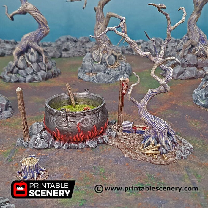 Hag's Cauldron - Shadowfey Wilds, DnD 5E, Pathfinder 2E 15mm, 28mm, 32mm, wargaming terrain, warhammer, scatter scenery, D&D bolt action