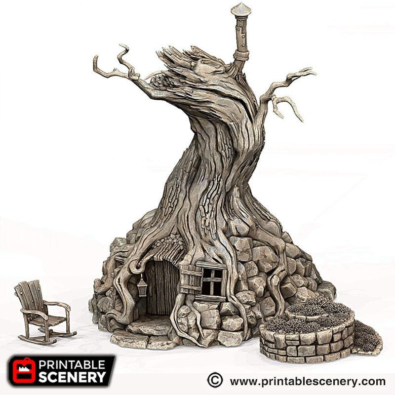 Witch's Hovel - Shadowfey Wilds, DnD 5E, Pathfinder 2E 15mm, 28mm, 32mm, wargaming terrain, warhammer, scatter scenery, D&D, building