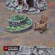 Witch's Hovel - Shadowfey Wilds, DnD 5E, Pathfinder 2E 15mm, 28mm, 32mm, wargaming terrain, warhammer, scatter scenery, D&D, building