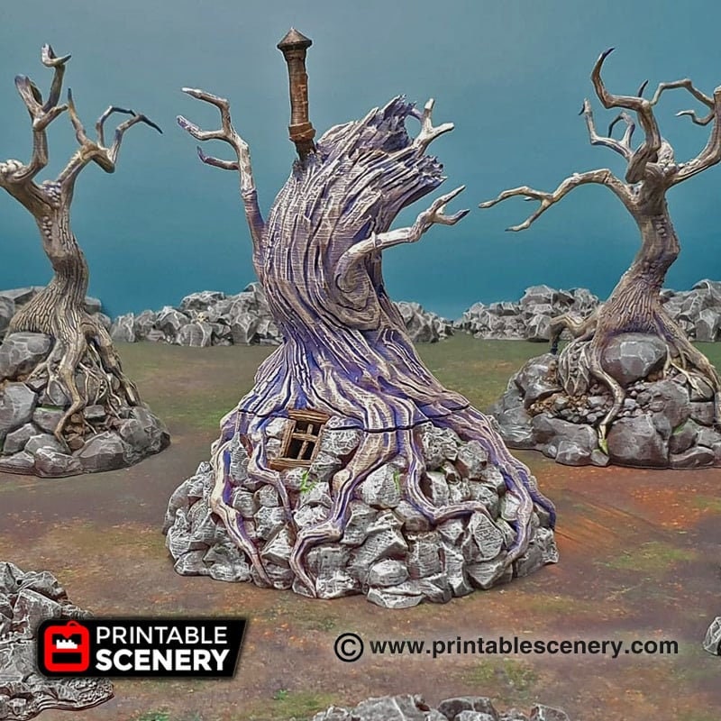 Witch's Hovel - Shadowfey Wilds, DnD 5E, Pathfinder 2E 15mm, 28mm, 32mm, wargaming terrain, warhammer, scatter scenery, D&D, building