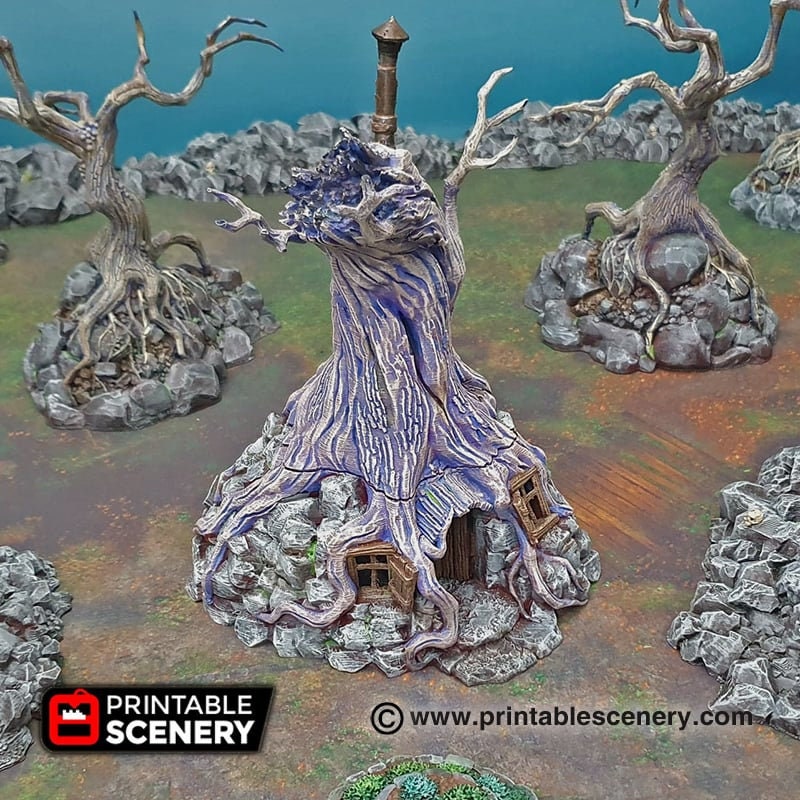 Witch's Hovel - Shadowfey Wilds, DnD 5E, Pathfinder 2E 15mm, 28mm, 32mm, wargaming terrain, warhammer, scatter scenery, D&D, building