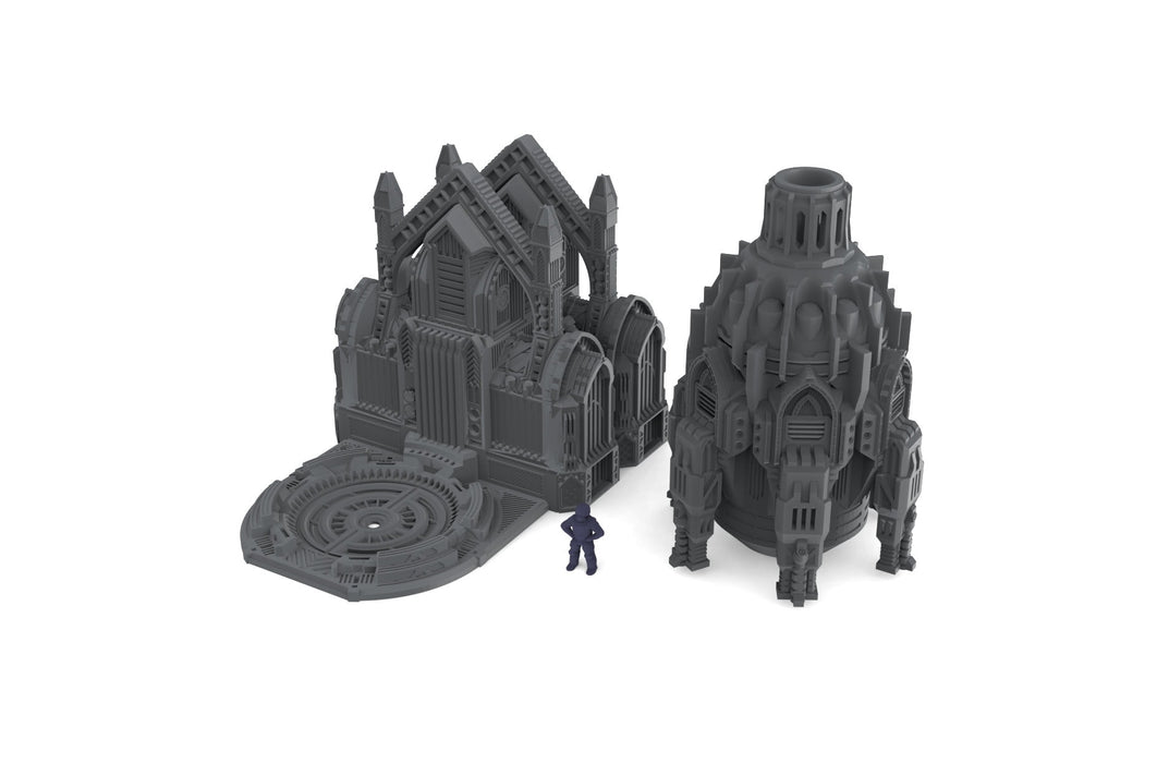 Terra Forma Facility - Gothic Scifi terrain - Warhammer 40k, Infinity, Legion, Sci-fi, Scifi, Cyberpunk, tabletop, Scatter Scenery 32mm 28mm