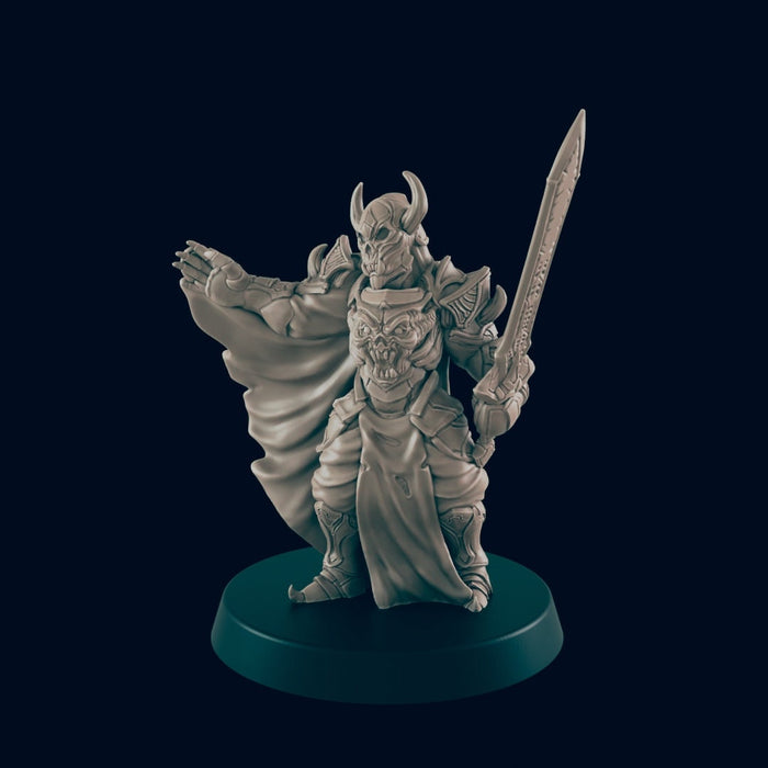 Death Knight - EC3D, DnD miniature | Monster | 5E | Undead | Demon | 32mm | Pathfinder | Fantasy | Necromancer | Skeleton | Melee | 28mm