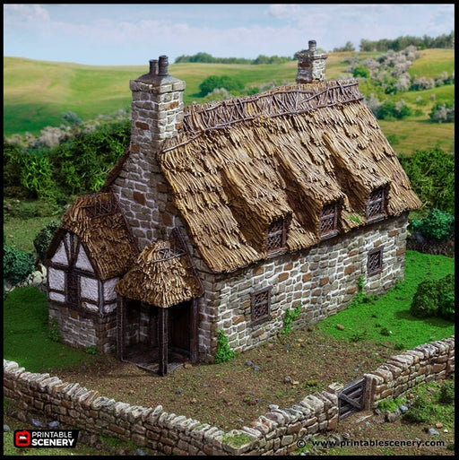 Country Manor - King and Country, dnd Medieval building, Village, Town, Wargaming Terrain, Scatter scenery, 28mm 32mm 15mm, House, home