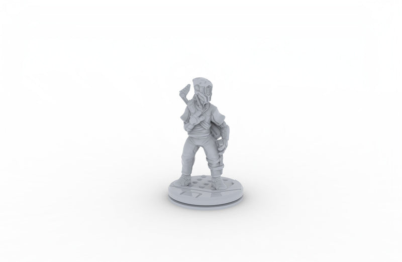 Mace, Drone Hunter - Novus Landing, EC3D mini, Infinity, Legion, Sci-fi, Scifi, Cyberpunk, Gunslinger, Cyborg, Assassin