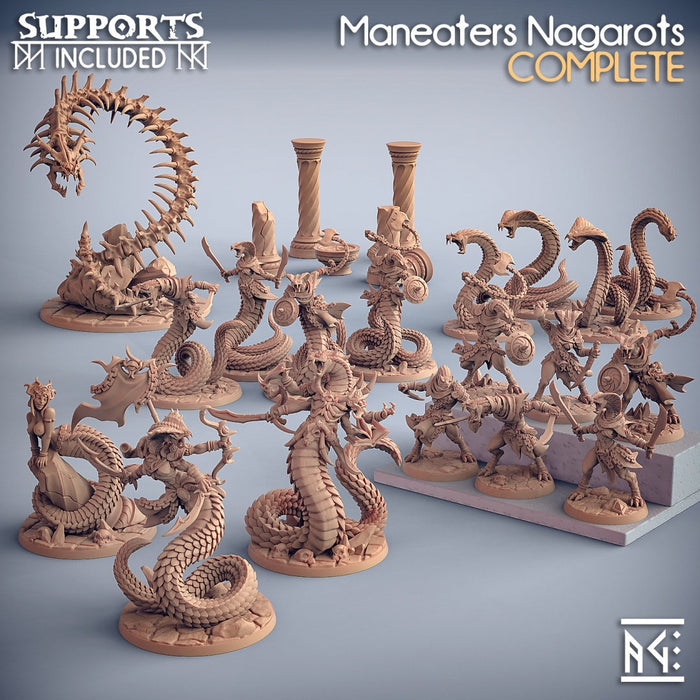 Nagarot Crawlers - Artisan Guild Maneater Nagarots | Monster | Fantasy | DnD | Rogue | Fighter | Ranger | Yuan-Ti | Snakefolk, Nagaji, Naga