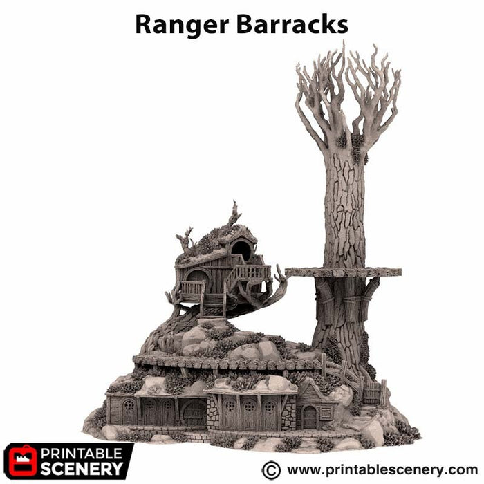 Ranger Barracks - Rise of the Halflings - DnD building | Pathfinder | Forest | Treehouse | Wargaming Terrain | Scatter scenery, Fantasy