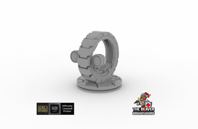 Wheel Drone - Novus Landing, EC3D mini, Infinity, Legion, Sci-fi, Scifi, Cyberpunk, Robot, Cyborg, Security, Spaceport