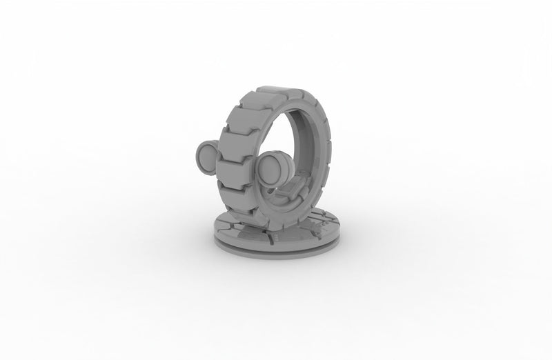 Wheel Drone - Novus Landing, EC3D mini, Infinity, Legion, Sci-fi, Scifi, Cyberpunk, Robot, Cyborg, Security, Spaceport