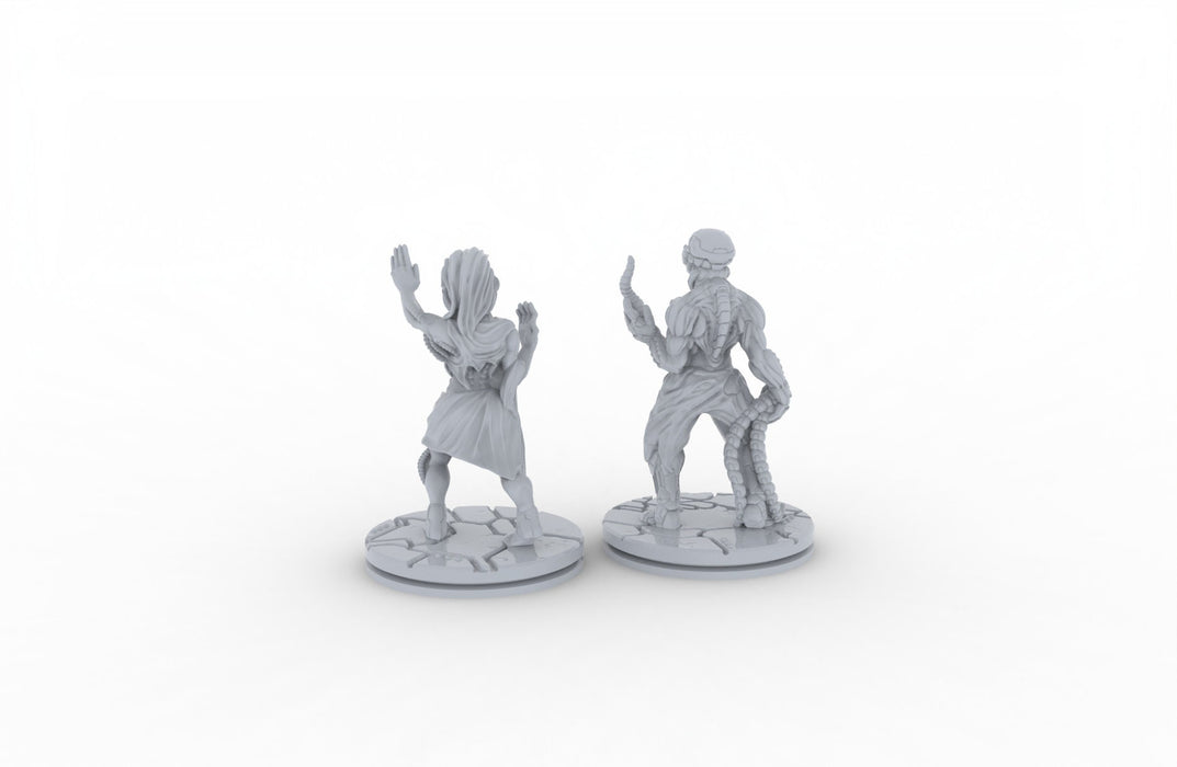 Infected Male and Female - Novus Landing - EC3D mini, Monster, Alien, Infinity, Legion, Sci-fi, Scifi, Cyberpunk, Gaslands