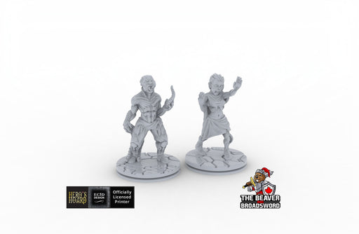 Infected Male and Female - Novus Landing - EC3D mini, Monster, Alien, Infinity, Legion, Sci-fi, Scifi, Cyberpunk, Gaslands