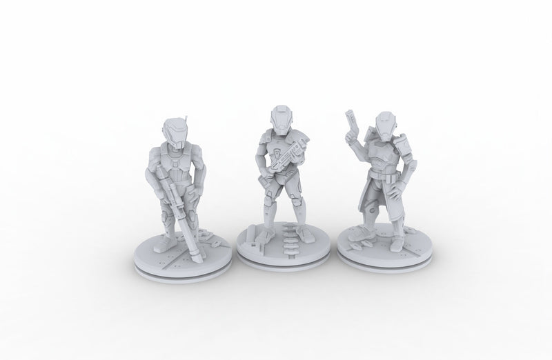 Alliance Patrol - Novus Landing, EC3D mini, Police, Troops, Security, Human Infinity, Legion, Sci-fi, Scifi, Cyberpunk