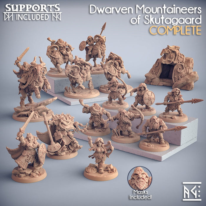 Dwarf Mountaineer - Artisans Guild | Dwarf | Male | Female | Archer | Melee | Fighter | Battlemaster | DnD | Wargaming | Pathfinder Fantasy