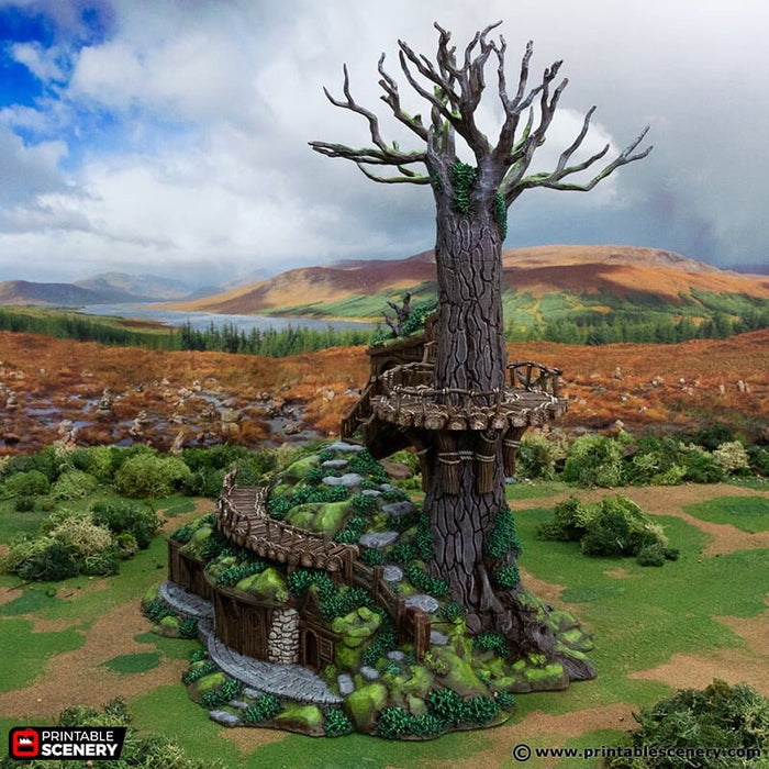 Ranger Barracks - Rise of the Halflings - DnD building | Pathfinder | Forest | Treehouse | Wargaming Terrain | Scatter scenery, Fantasy