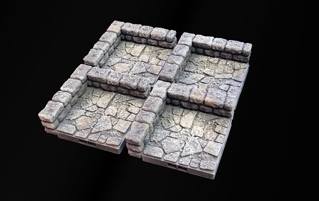 MAGNETIC Dungeon Tiles Starter Set - Short Wall Dungeon Theme (with minis!) | Dungeons And Dragons, D&D, Pathfinder, Mini, Dragonlock, TTRPG