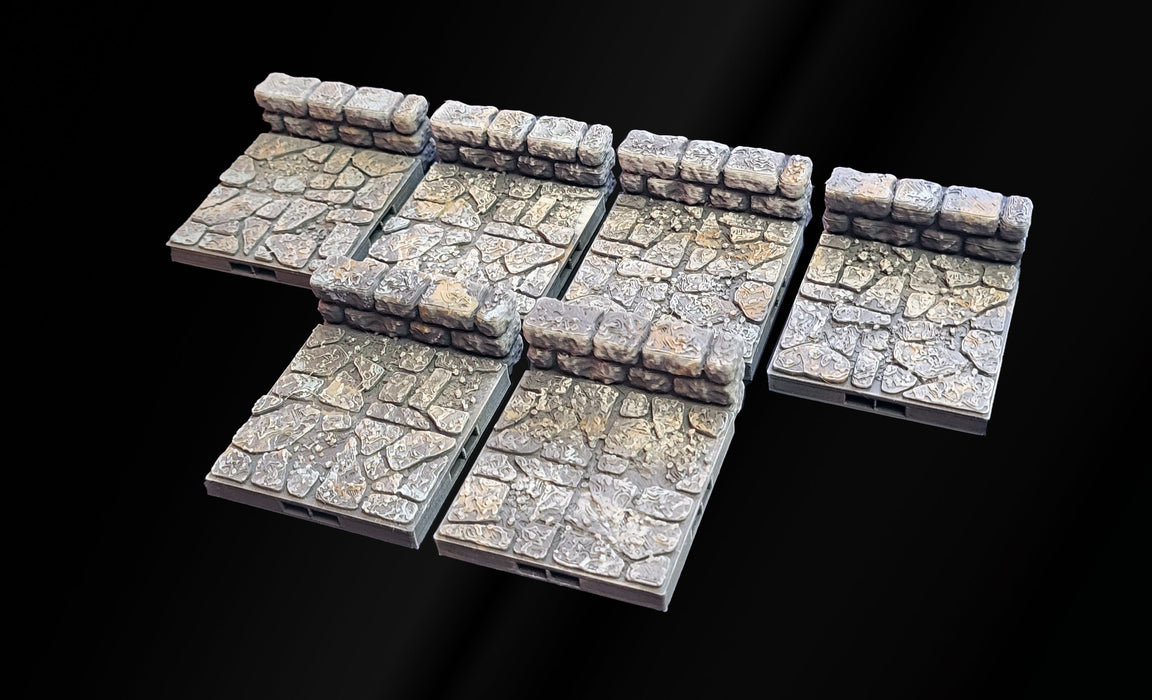 MAGNETIC Dungeon Tiles Starter Set - Short Wall Dungeon Theme (with minis!) | Dungeons And Dragons, D&D, Pathfinder, Mini, Dragonlock, TTRPG