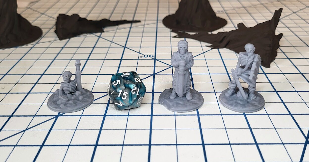 Skeletons set 1 - DnD mini pack | Fat Dragon Games | Skeleton | Undead | Lich | Necromancer | ttrpg | pack | set | 5e | pathfinder 2e | 28mm