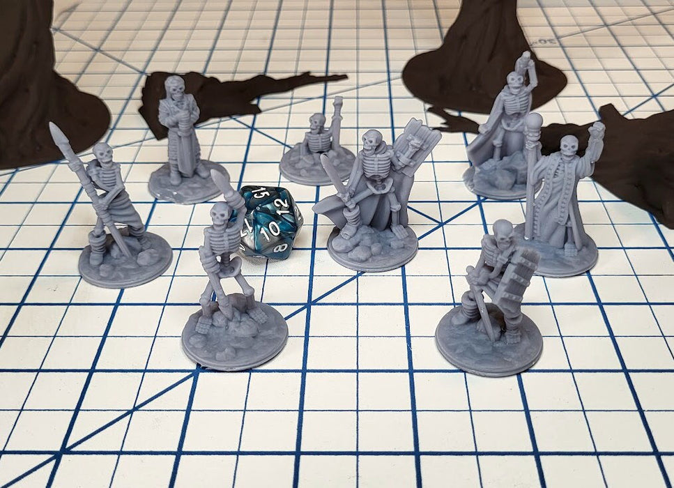 Skeletons set 1 - DnD mini pack | Fat Dragon Games | Skeleton | Undead | Lich | Necromancer | ttrpg | pack | set | 5e | pathfinder 2e | 28mm