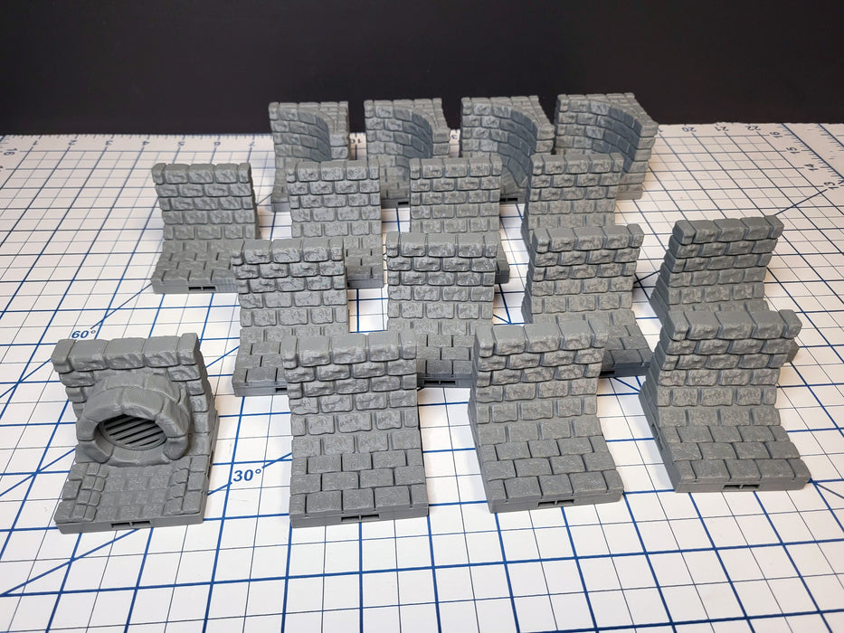 MAGNETIC Dungeon Tiles Sewer Starter Set - A complete set for your sewer encounter! | Dungeons And Dragons, D&D, Pathfinder, Dragonlock, DnD