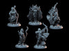 DnD Miniature Party Set 6 - 28mm Adventuring Group - Sorceress | Bard | Druid | Ranger | Barbarian | Pathfinder 2E | DnD 5E