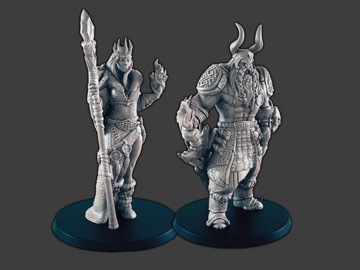 Frost Giants - DND mini - EC3D Wintertide, Winter Miniature | Male and Female | Giant | 5E 2E | Ice | Huge | Snow | Arctic | Pathfinder