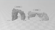 Wintry / Icy Bridge and Archway - DND & Wargaming Terrain - EC3D Wilds of Wintertide, Snow, Arctic, scatter scenery, Pathfinder 2E, Fantasy