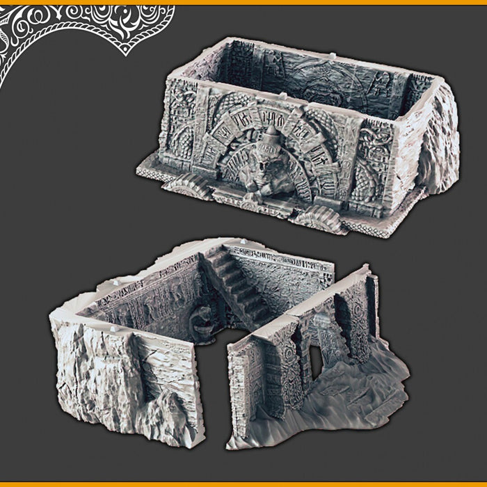 Desert Tomb - DND and Wargaming Terrain, EC3D - Desert Miniatures | Temple | Sand | Dunes, Scatter Scenery, Pathfinder