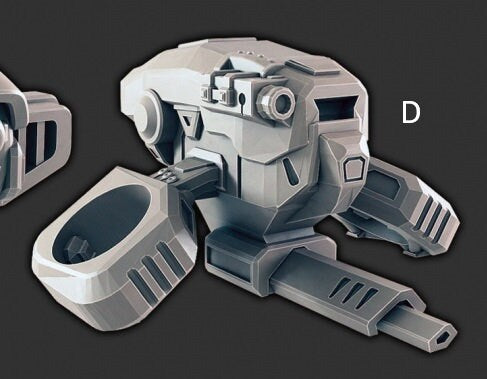 Sci-Fi Bots and Drones mini set - EC3D | Legion | Cyberpunk | Starfinder | Scifi | Robot | Futuristic | Cybernetic | Drone | Scout | Sentry