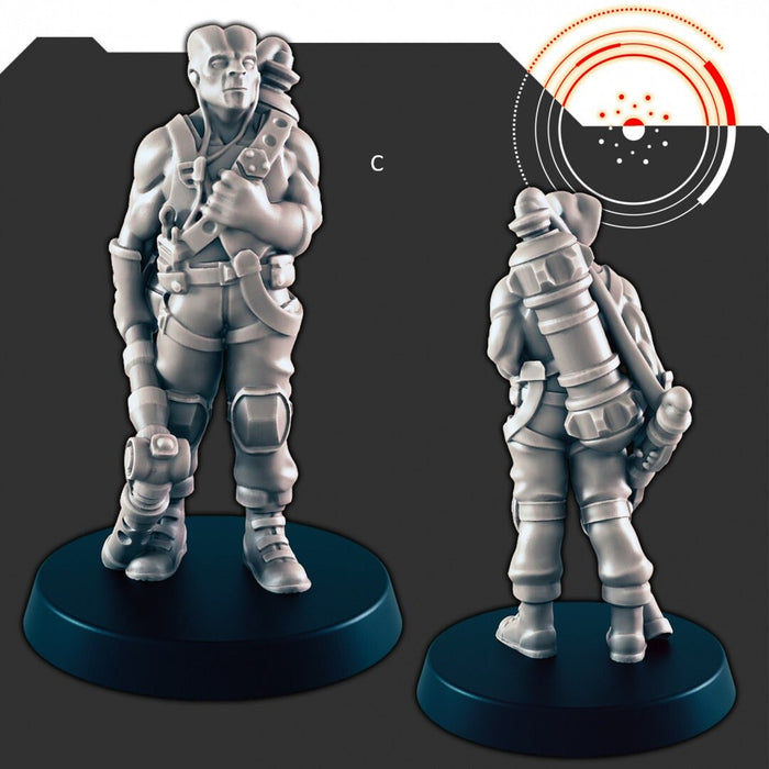 Sci-Fi Dock Workers and Pilots mini set - EC3D | Legion | Cyberpunk | Starfinder | Scifi | Futuristic | Cybernetic | Alien | Male | Female