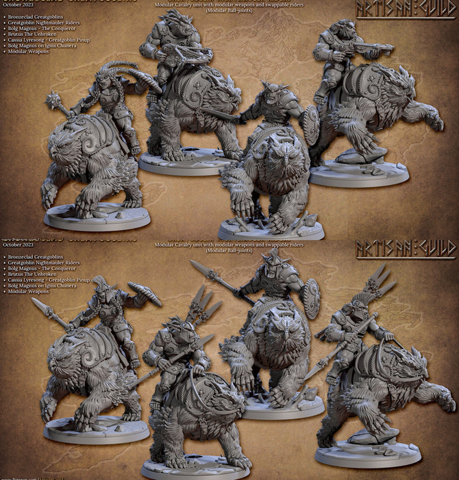 28 Greatgoblin mini set- Artisan Guild, DnD | Male | Female | Fighter | Barbarian | Hobgoblin, Pathfinder | Orc | Wargaming | Goblin | Pack