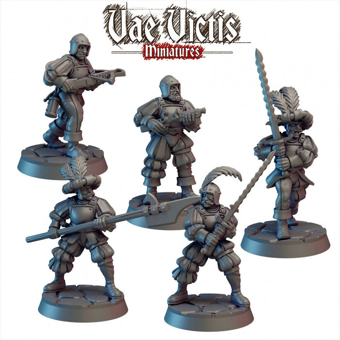 Mercenary Mini Set -DnD, Wargaming | Vae Victis, | Bundle | Fighter | Knight | 28mm | Pathfinder | Fantasy, Soldier | Set