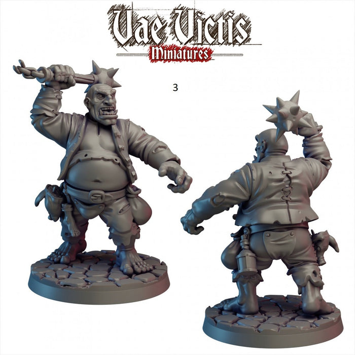 Ogre Mercenary 28/32mm mini set - Vae Victis | DnD | Fighter | Barbarian | Monster | Male | Pathfinder | TTRPG | Wargaming | Frostgrave