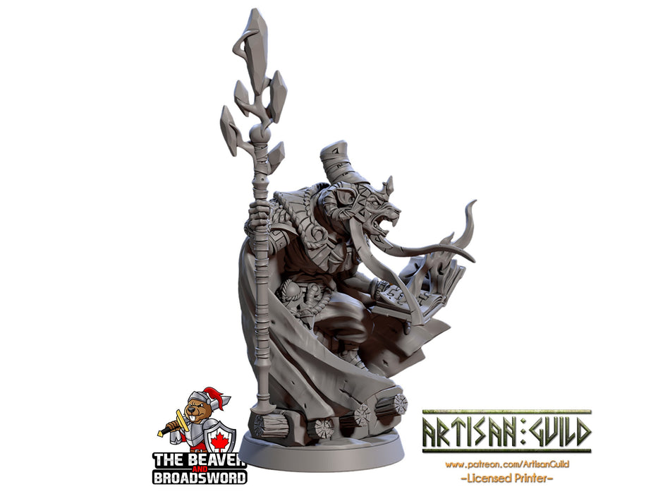 Shardaket the Cruel Harvester 28/32mm mini - Artisan Guild | Animal | Rat | Mouse | Wizard | Ratfolk | Sorcerer | Pathfinder | Wargaming