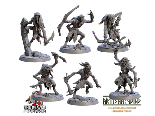 Barrow Ghouls 28/32mm mini set - Artisan Guild | Zombie | Undead | Necromancer | Lich | Monster | Fantasy | Pathfinder | Wargaming | Grave