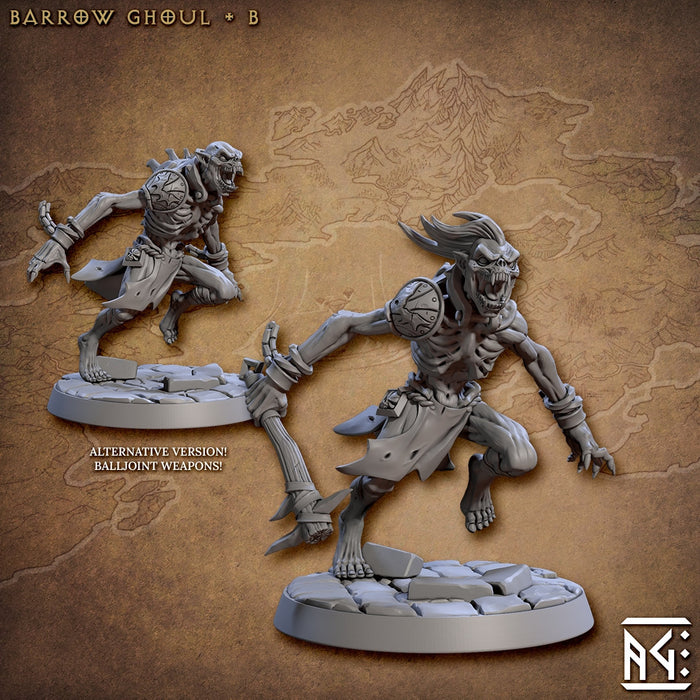 Barrow Ghouls 28/32mm mini set - Artisan Guild | Zombie | Undead | Necromancer | Lich | Monster | Fantasy | Pathfinder | Wargaming | Grave