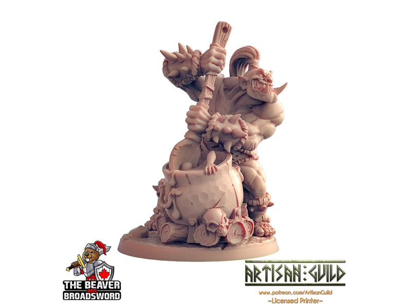 Ogre with Dwarf Stew - Artisan Guild | DnD | Fighter | Barbarian | Monster | Pathfinder | TTRPG | Wargaming, Frostgrave, Cook, Chef, Hero