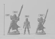 Female Human Fighter dnd Mini with Greatsword - Artisan Guild | Barbarian | Knight | Cleric | Paladin, Pathfinder, TTRPG, Wargaming, Warrior