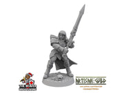 Female Human Fighter dnd Mini with Greatsword - Artisan Guild | Barbarian | Knight | Cleric | Paladin, Pathfinder, TTRPG, Wargaming, Warrior
