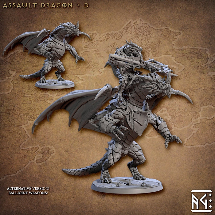 Draconic Assault Dragons mini set - Artisan Guild | DnD | Dragon | Flying | Dragonborn | Fighter | Barbarian | Pathfinder | Wargaming, Drake