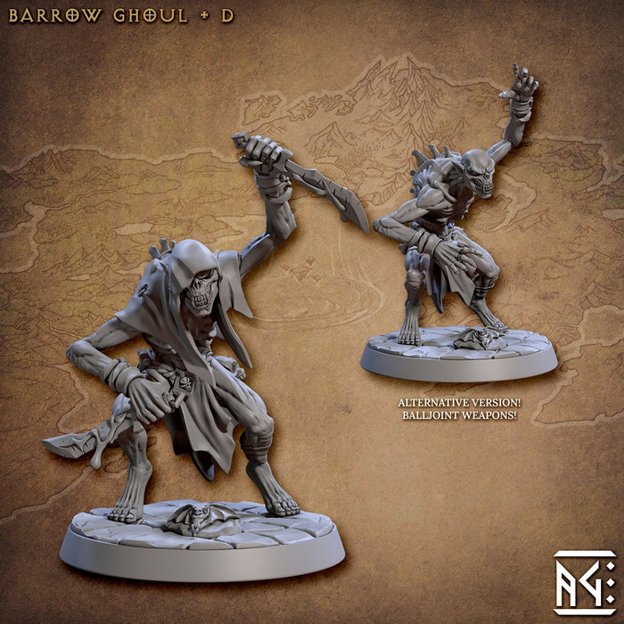 Barrow Ghouls 28/32mm mini set - Artisan Guild | Zombie | Undead | Necromancer | Lich | Monster | Fantasy | Pathfinder | Wargaming | Grave