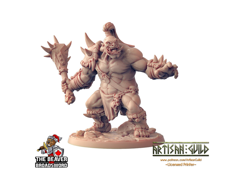 Angry Ogre with Club - Artisan Guild | DnD | Fighter | Barbarian | Monster | Male | Pathfinder | TTRPG | Wargaming | Frostgrave | Giant