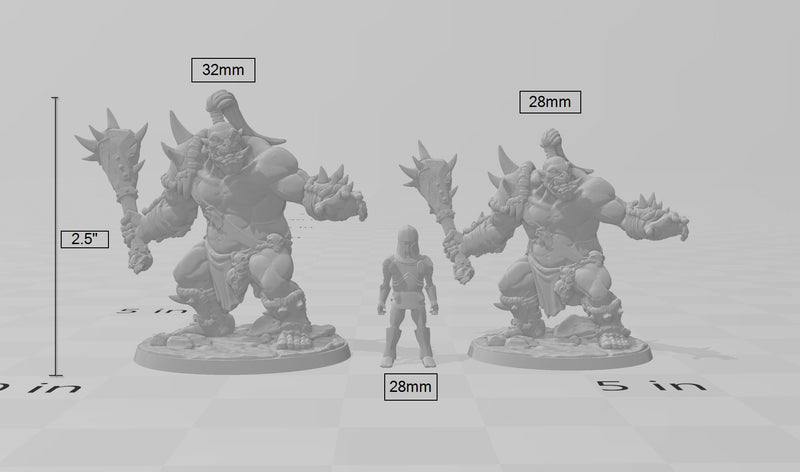 Angry Ogre with Club - Artisan Guild | DnD | Fighter | Barbarian | Monster | Male | Pathfinder | TTRPG | Wargaming | Frostgrave | Giant