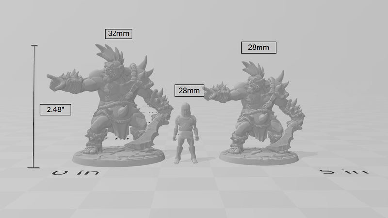 Ogre Marauder with Sword 2 - Artisan Guild | DnD | Fighter | Barbarian | Monster | Male | Pathfinder | TTRPG | Wargaming | Frostgrave, Giant