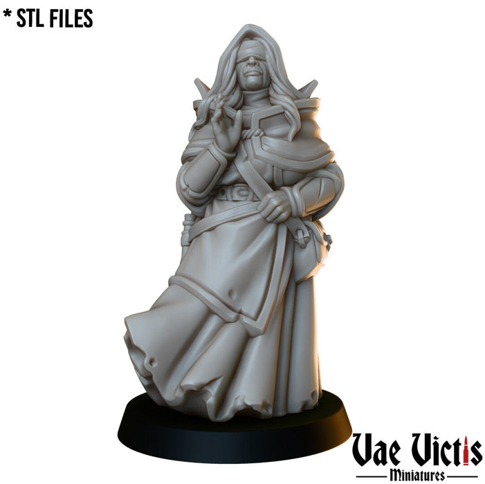 Clerics Mini Set - Vae Victis | Human | Elf | Human | Dwarf | Paladin | Bundle | Male | Female | Wargaming | Pathfinder | Fighter