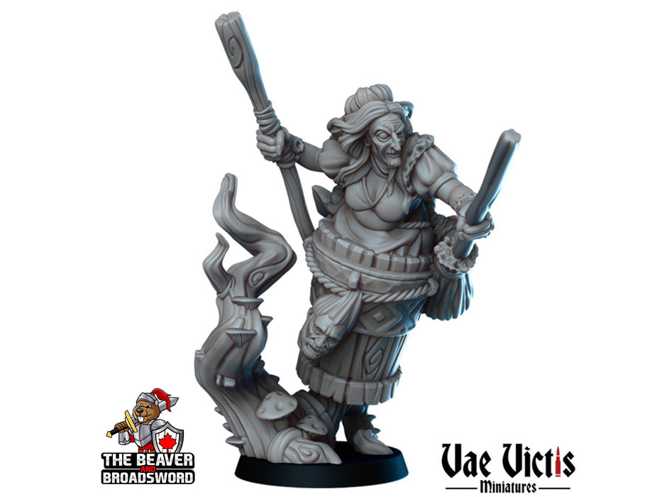 Baba Yaga witch mini - Vae Victis | DnD | Evil | Hag | Sorceress | Curse | Swamp | Bundle | Gothic | Merchant | Wargaming | Pathfinder